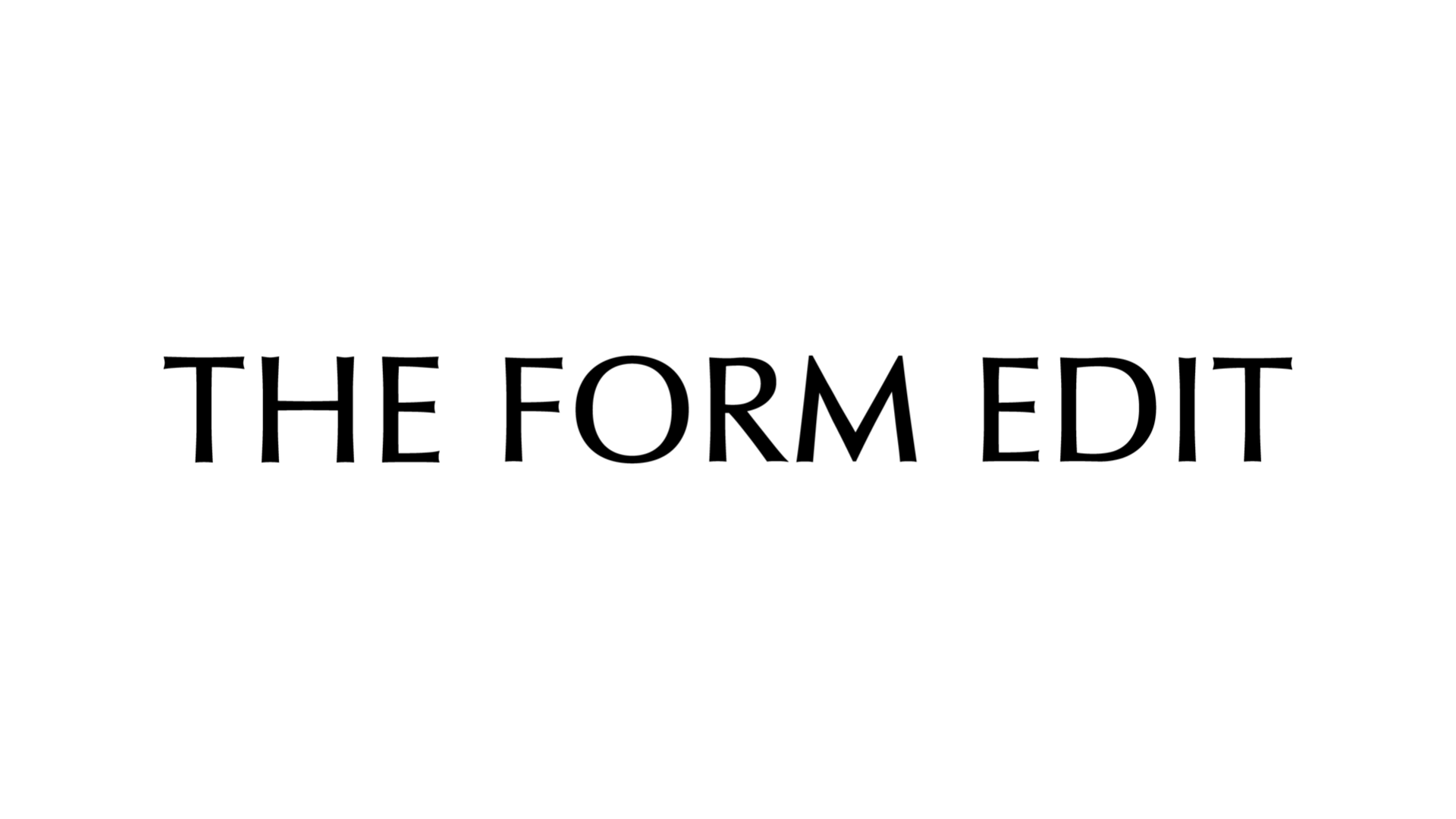 The Form Edit